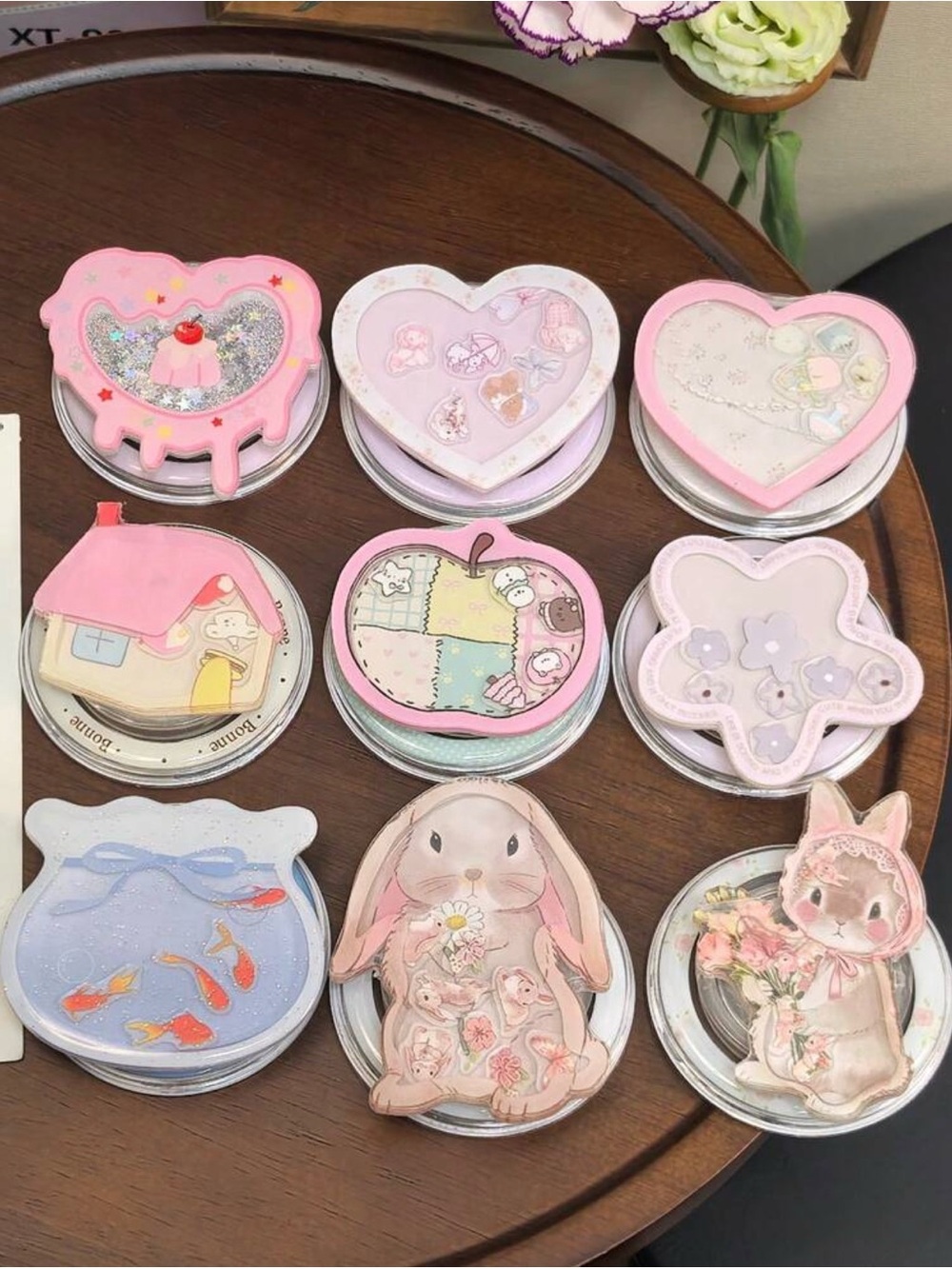 🐰Lop Ears Rabbit Quicksand Style Rotatable Popsocket🐰 - Picture 2 of 9